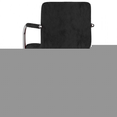 Drejelige spisebordsstole 2 stk. fløjl sort