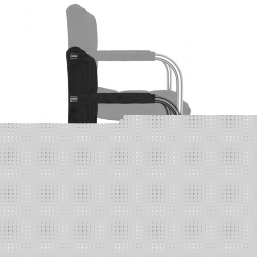 Drejelige spisebordsstole 2 stk. fløjl sort