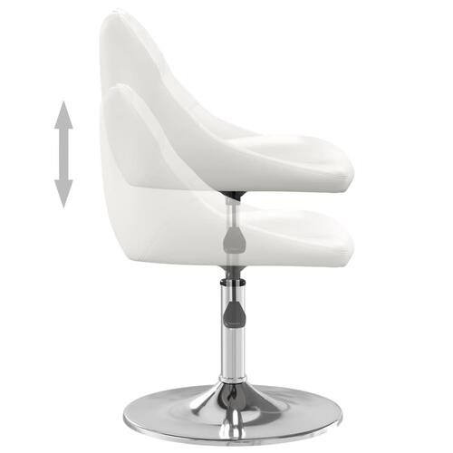 Spisebordsstol kunstlæder hvid