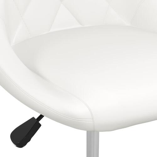 Spisebordsstol kunstlæder hvid