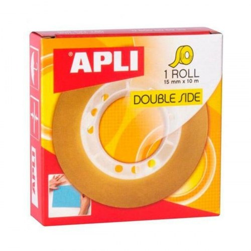 Apli dobbeltsidet tape - gennemsigtig 15 mm x 10 m (20 stk., 4 enheder)
