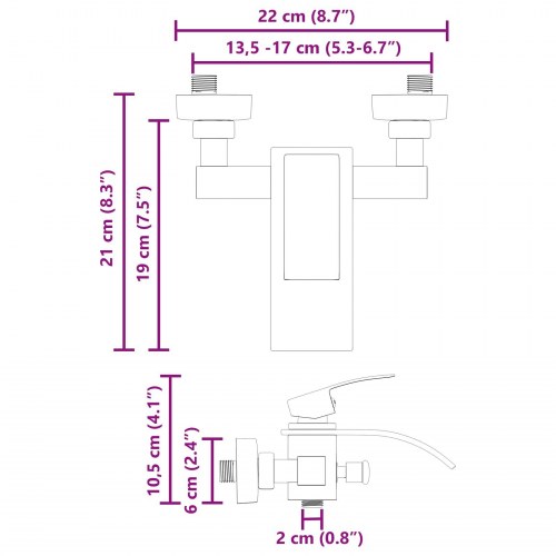 Bruser Mixer Vandhane Krom G 1 / 2 tommer