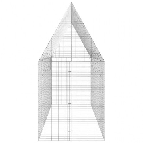 Hønsebur 2 stk Sølv 600 x 100 x 210 cm Galvaniseret stål
