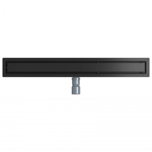 Bruserafløb 2-i-1 med 360° Siphon Sort 80 cm Rustfrit Stål 304