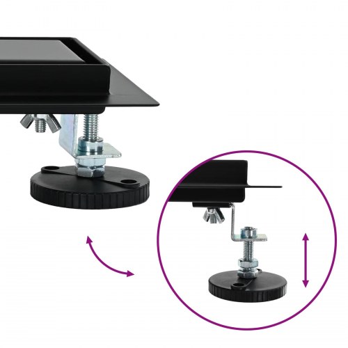 Bruserafløb 2-i-1 med 360° Siphon Sort 80 cm Rustfrit Stål 304