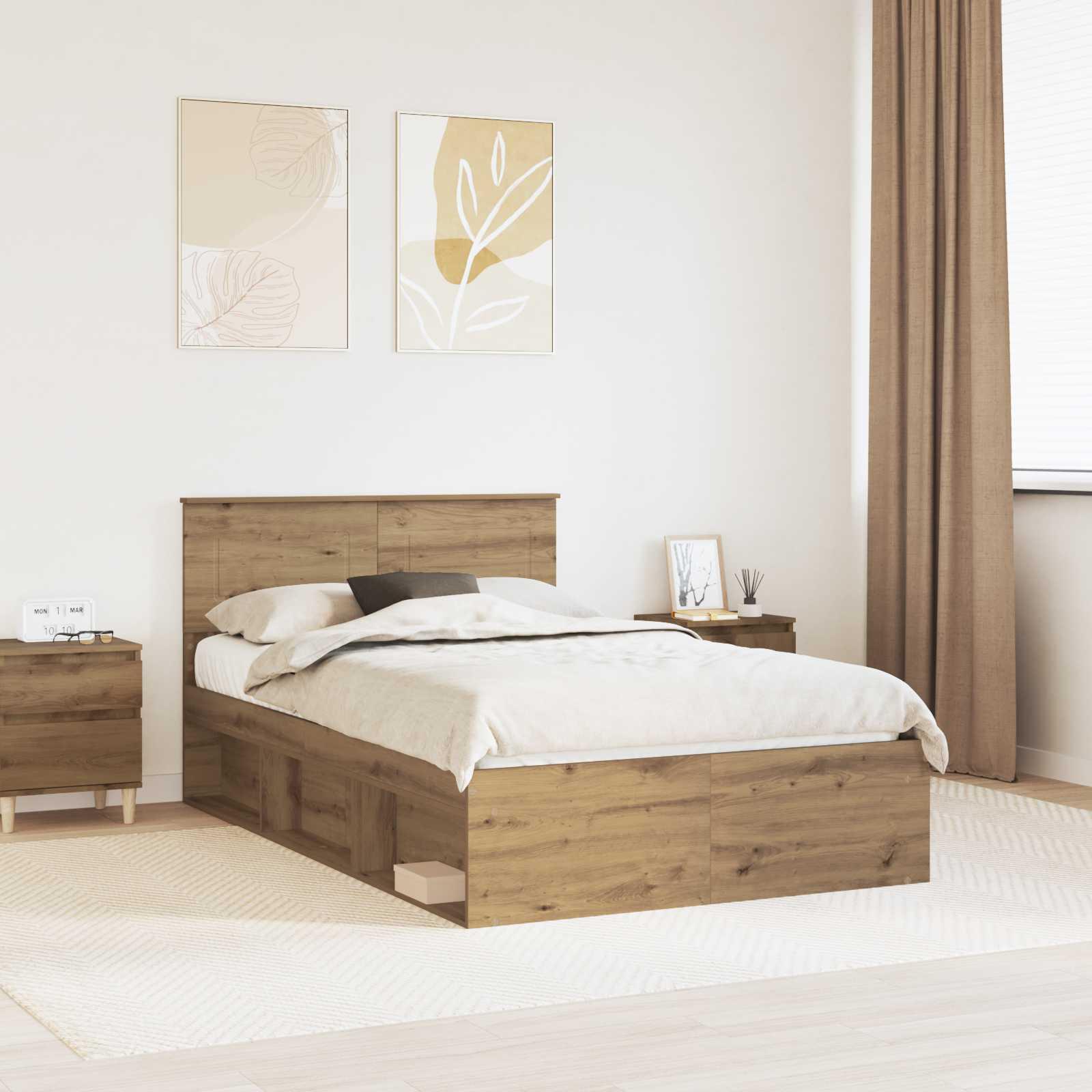 Sengestel Artisan eg 120 x 190 cm Konstrueret træ
