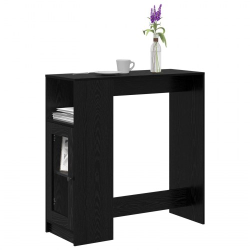 Barbord i sort eg med 3 hylder - 101 x 40 x 103,5 cm