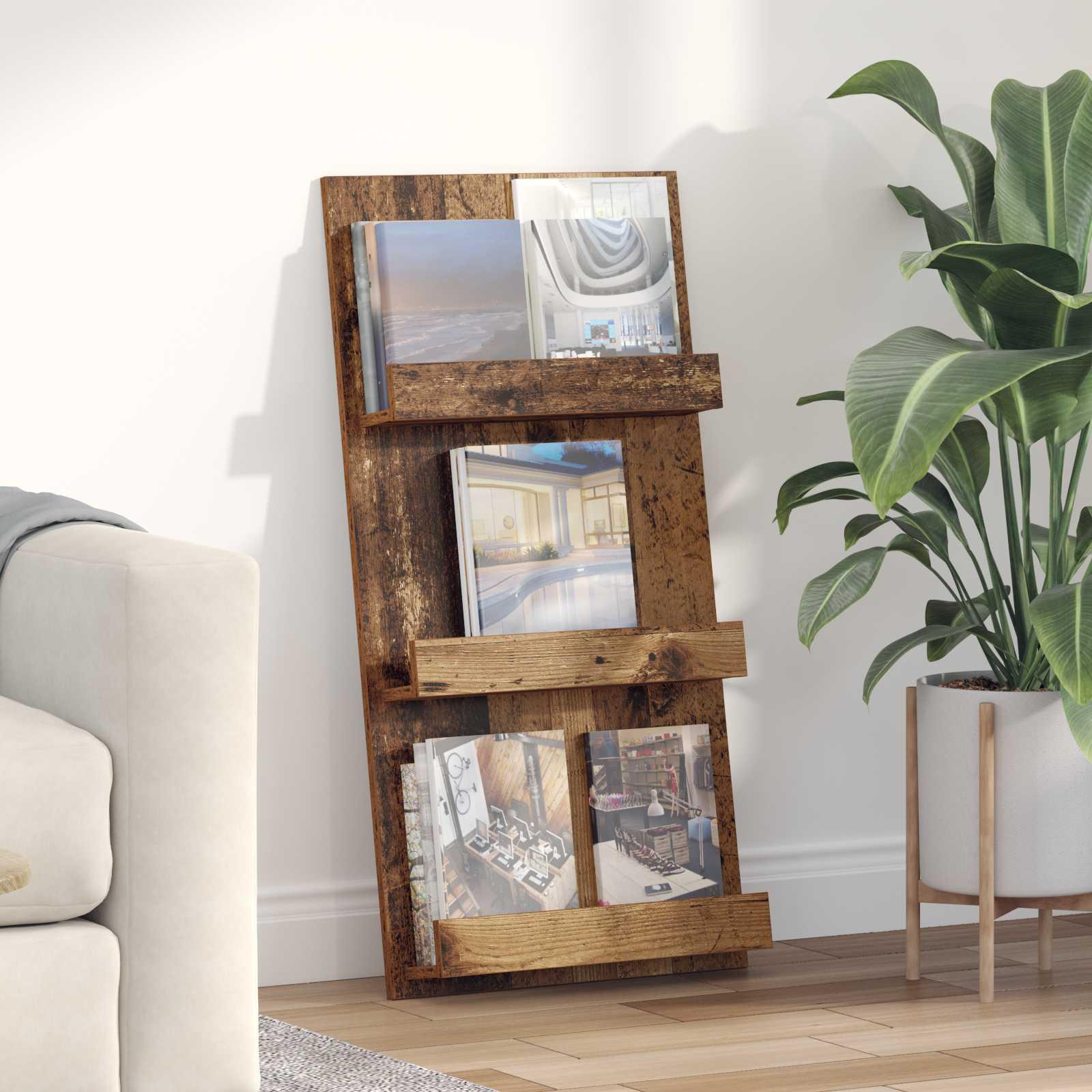 Magasin Rack Gammelt træ 51 x 11 x 102 cm Konstrueret træ