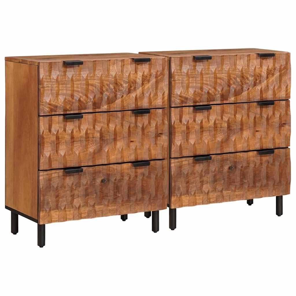 Sidebord Acacia Brun Finish Massivt mangotræ