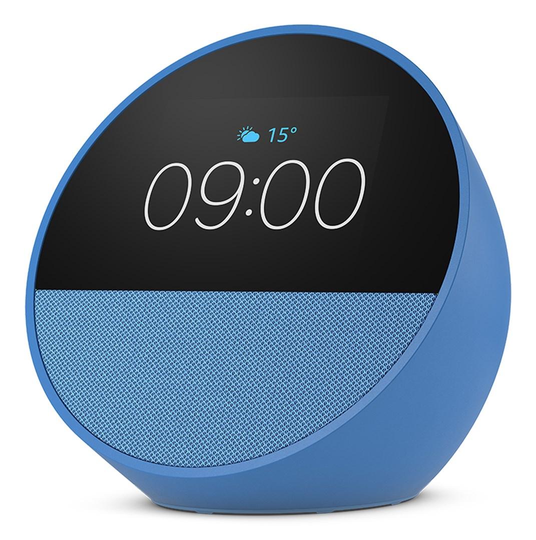 Amazon Echo Spot (2024) - Ocean Blue smart højttaler med skærm og Alexa