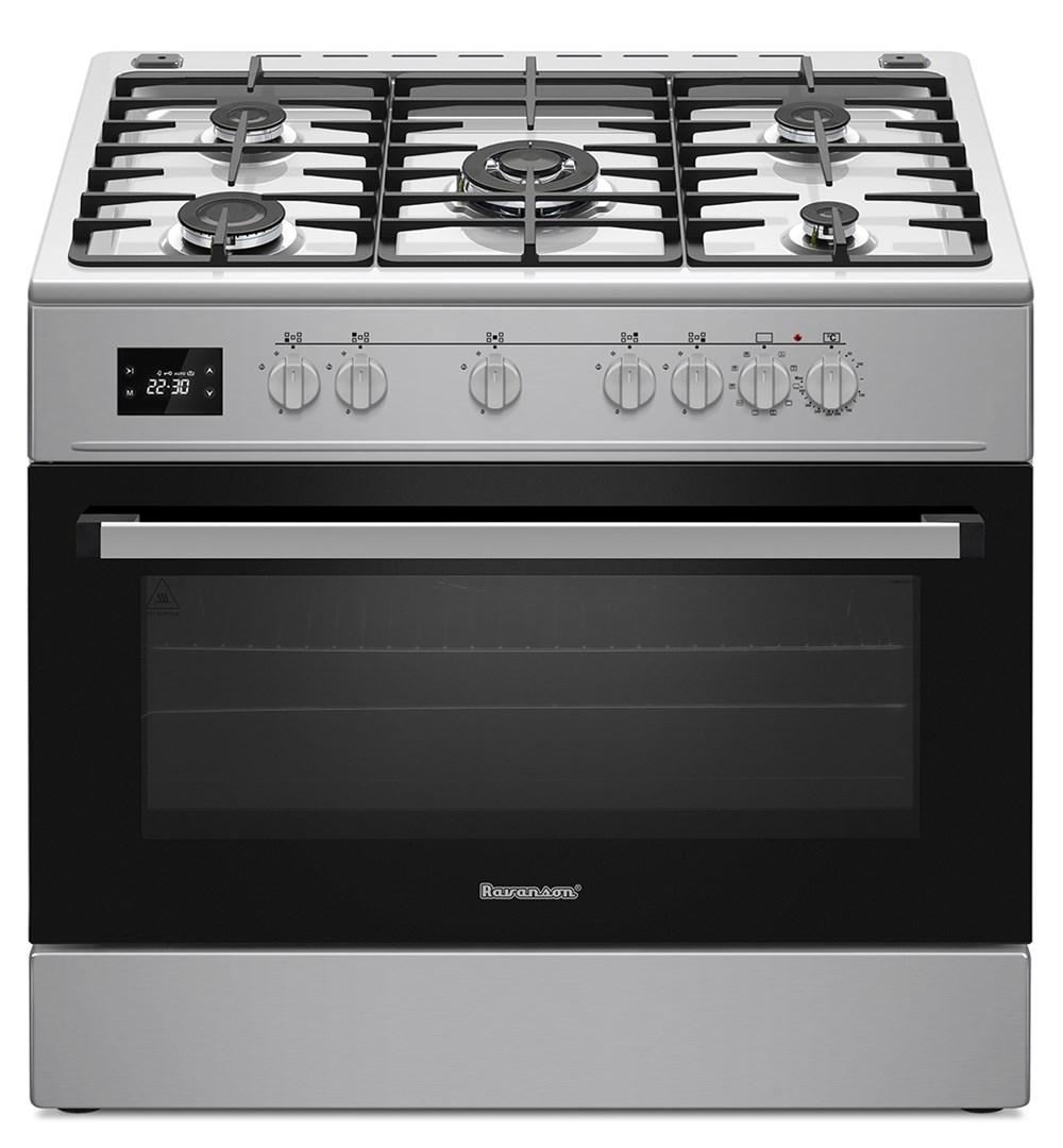 Ravanson KWGE-K90A Cheff Modern fritstående gas-/elbækken med ovn, 90 cm