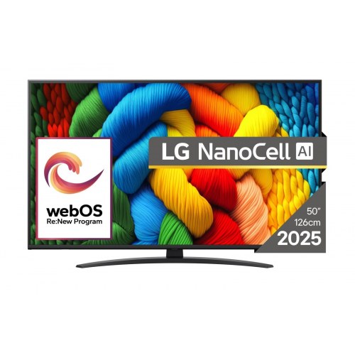 LG NanoCell AI 50NANO81A3A 50" 4K Ultra HD Smart TV – Sort
