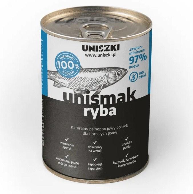 UNISZKI UNIsmak Fisk – vådfoder til hunde, 410 g
