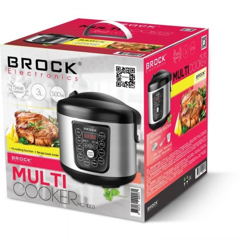 BROCK MC 1003 multicooker 3 l – 700 W, sølv