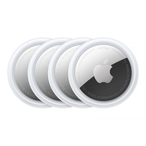 Apple AirTag – Bluetooth-tag mod tab, pakke med 4 – sort/sølv/hvid