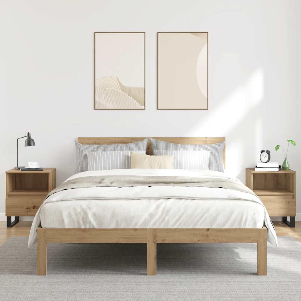 Sengeborde 2 stk. 40x35x50 cm kunsteg
