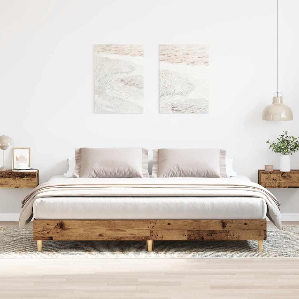 Sengestel uden madras 180x200 cm konstrueret træ antikt træ
