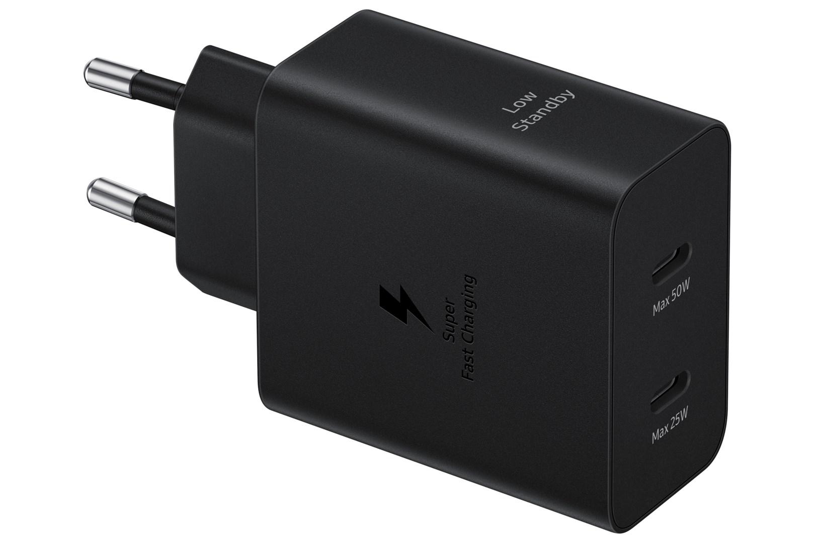 Samsung EP-T5020 vægoplader 2x USB-C 50 W – sort billede
