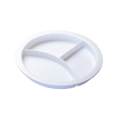 SUNDO tallerken med skillevægge til mikroovn – hvid, 3 rum, 375 ml