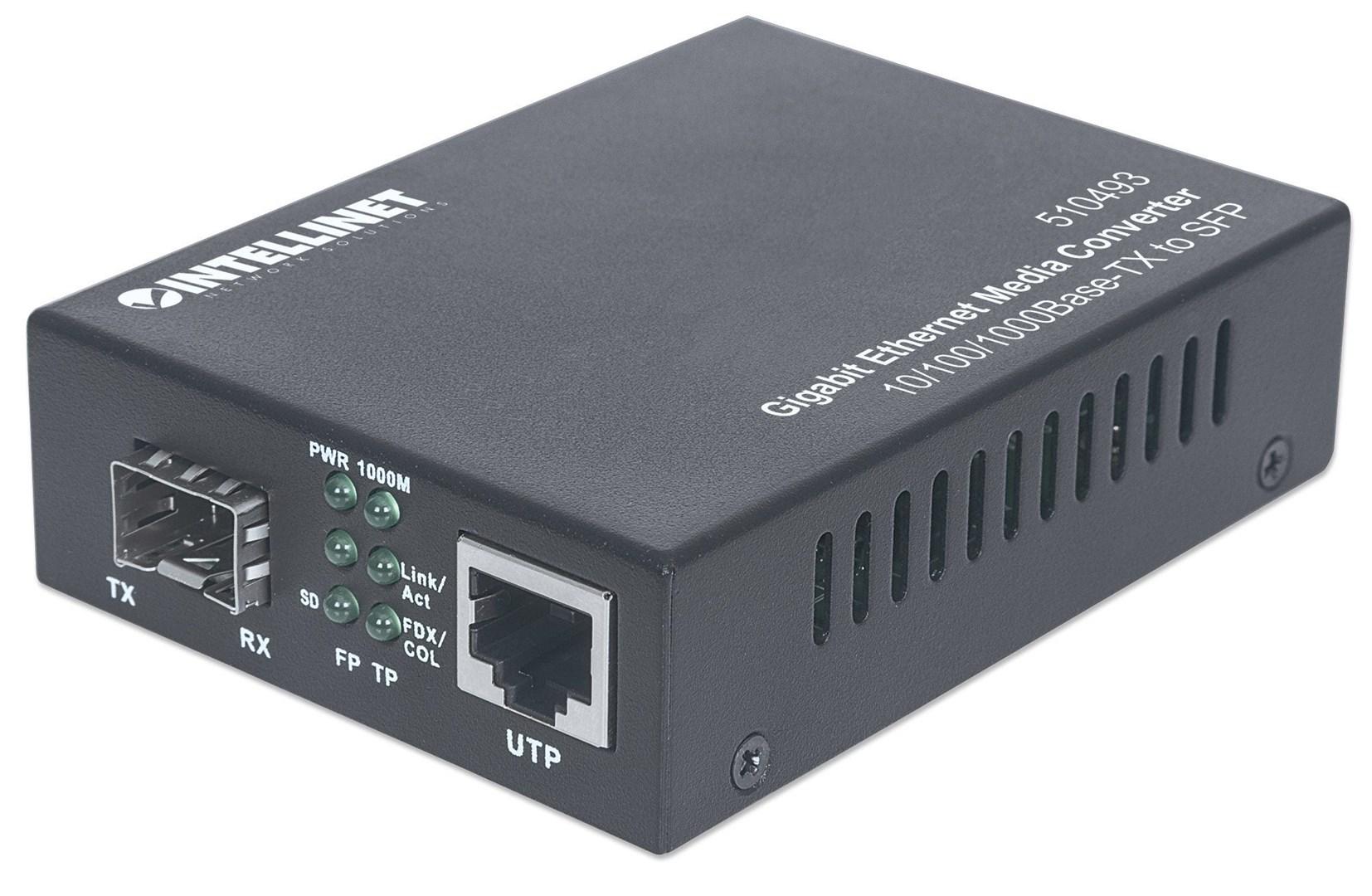 Intellinet Gigabit Ethernet til SFP mediekonverter - 10/100/1000Base‑T til SFP-slot billede