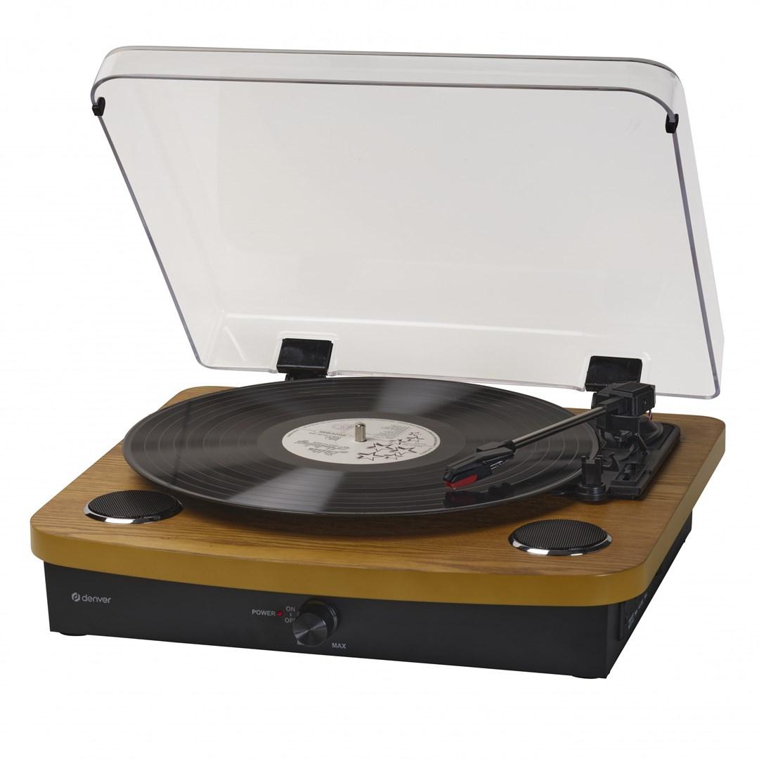 Denver VPL-230LW pladespiller - sort/wood, semi-automatisk med Bluetooth billede