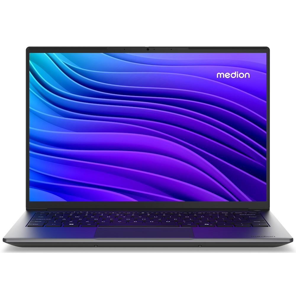 Medion Avantum 14 E1e 14" bærbar - Intel N4500, 8 GB RAM, 256 GB SSD, WUXGA, Windows 11 Home (Galaxy Grey) billede