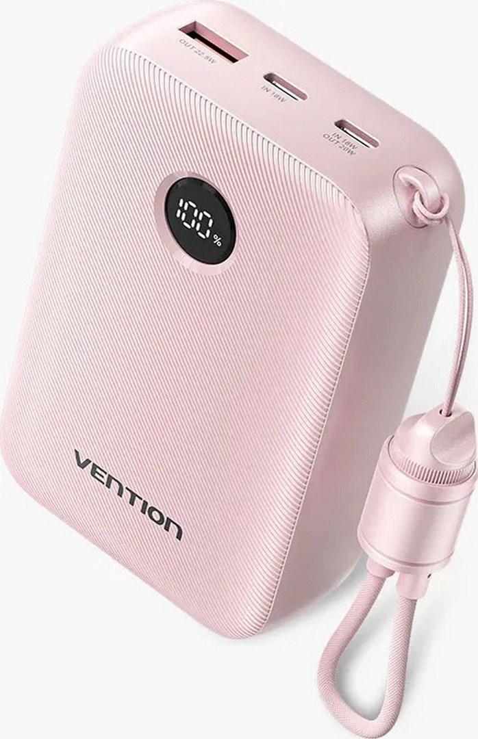 Vention powerbank 20.000 mAh - 2x USB‑C, 1x USB‑A, 22,5 W, blå