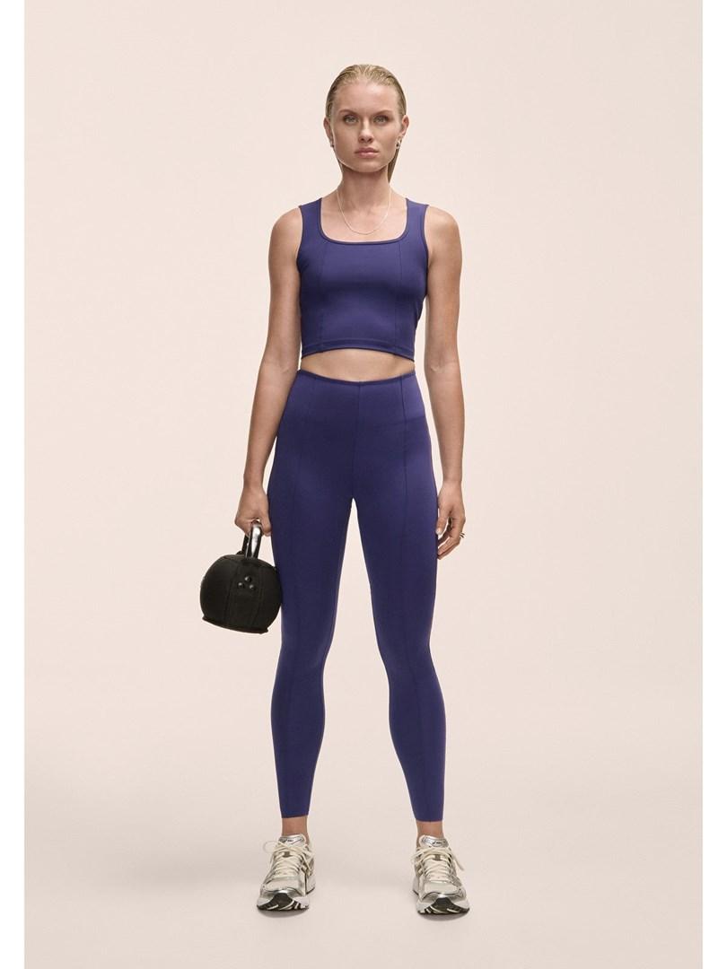 High waist leggings til kvinder - lilla, str. M (Casall Edge)