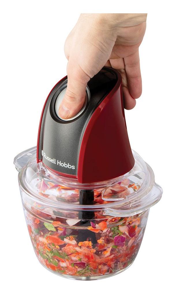 Russell Hobbs 27130-56 minihakker 0,5 l - 200 W, sort/rød billede