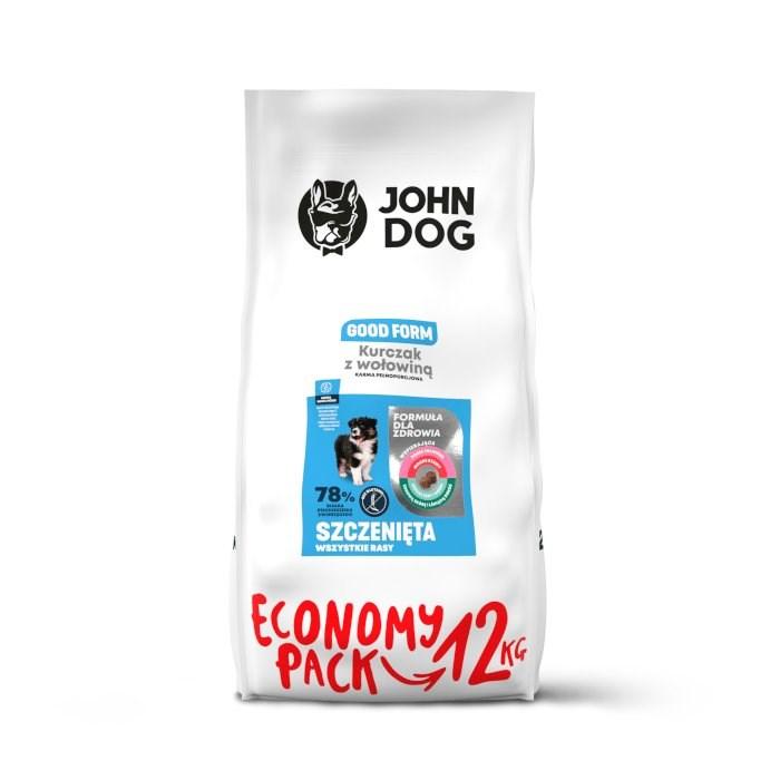 JOHN DOG Good Form hvalpefoder â kylling og oksekÃ¸d, tÃ¸rfoder 12 kg