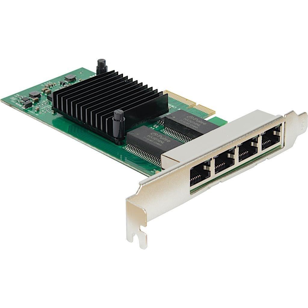 Inter-Tech ST-7238 netværkskort - 4x RJ-45 Gigabit Ethernet (PCIe) billede
