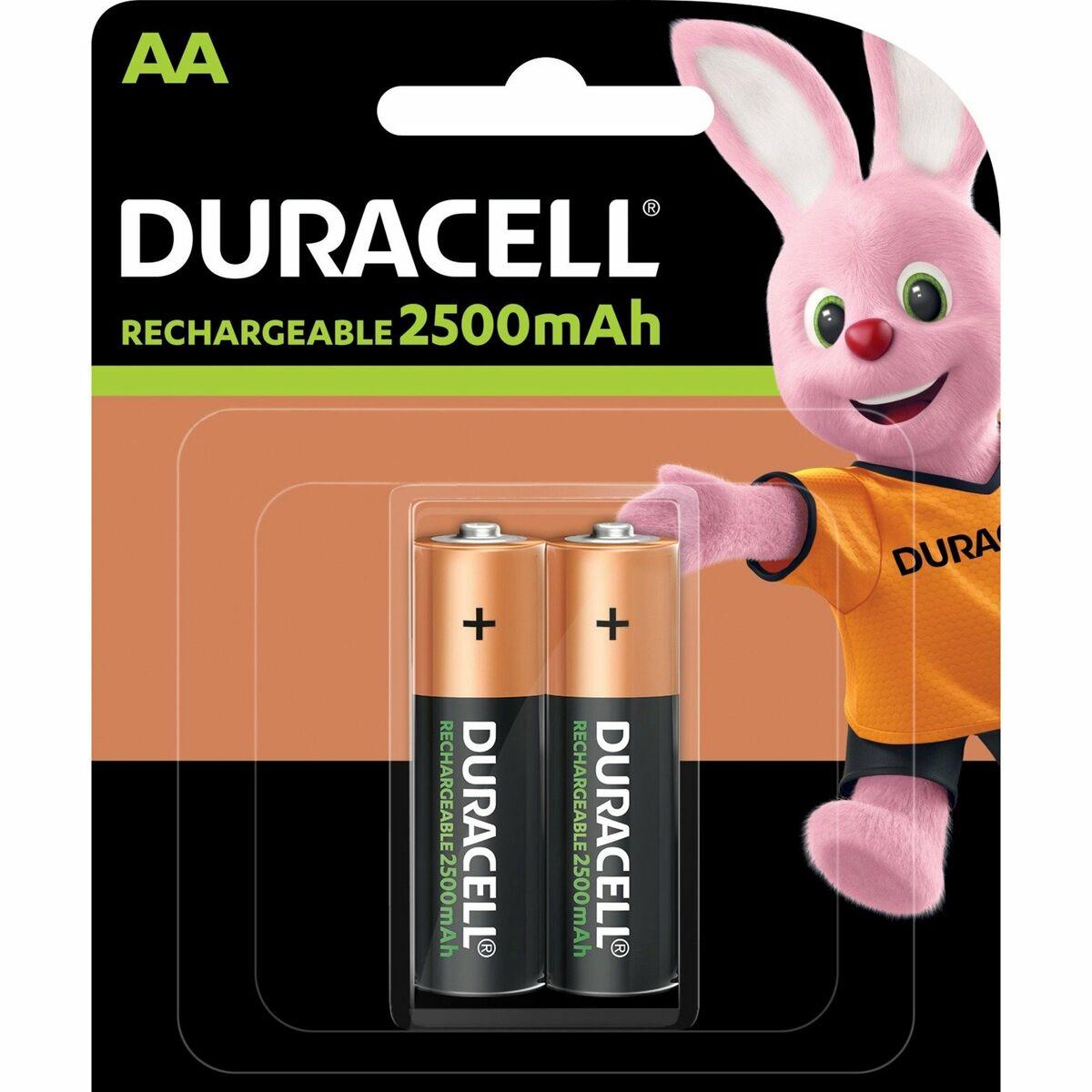 Duracell genopladelige AA batterier 1,2 V - 2500 mAh (2 stk.)
