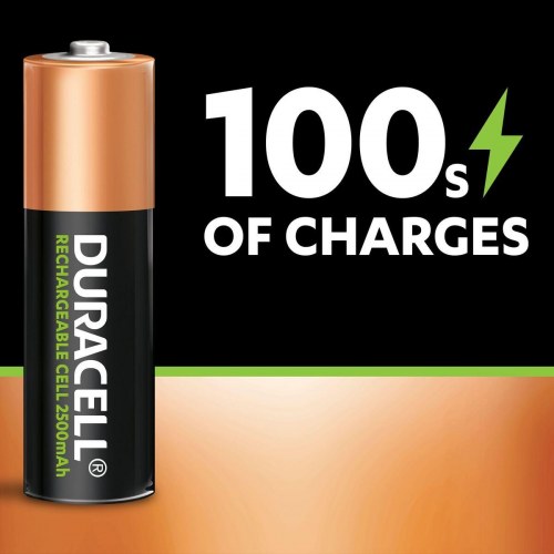 Duracell genopladelige AA batterier 1,2 V - 2500 mAh (2 stk.)