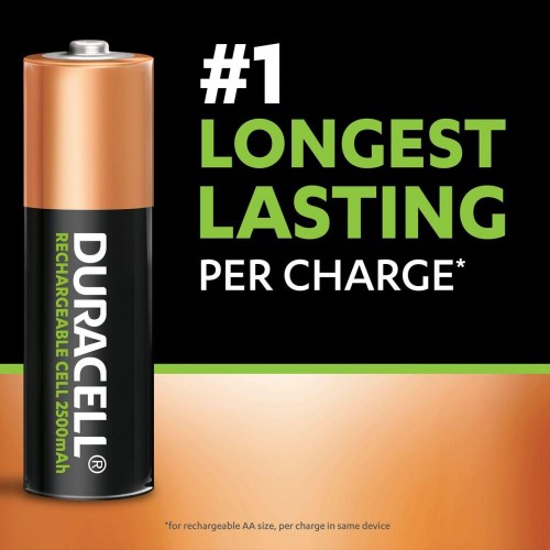 Duracell genopladelige AA batterier 1,2 V - 2500 mAh (2 stk.)