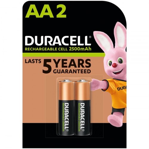 Duracell genopladelige AA batterier 1,2 V - 2500 mAh (2 stk.)