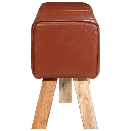 Gymnastikbuk 160 cm ægte skind brun