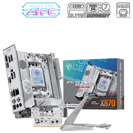MSI MPG X870I Edge Ti Evo WiFi - mATX bundkort til AM5 (AMD X870) billede