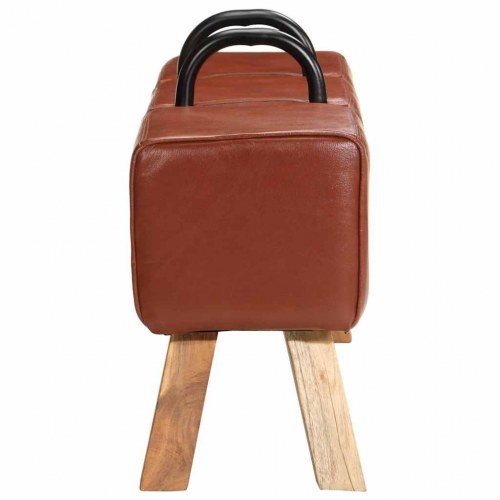 Gymnastikbuk 110 cm ægte skind brun