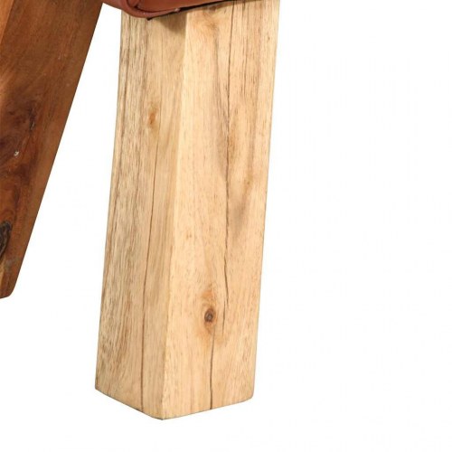 Gymnastikbuk 110 cm ægte skind brun