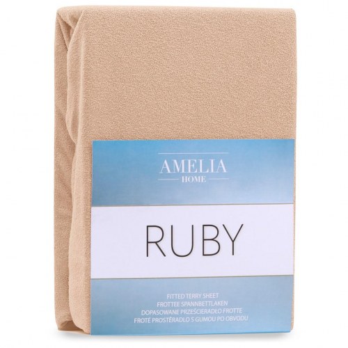 Frotté stræklagen RESTILO Ruby - cappuccino 180-200 x 200 cm