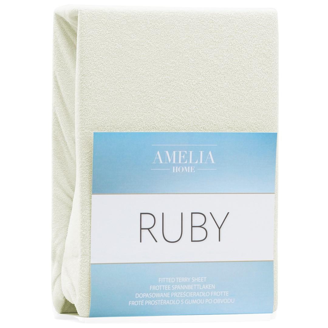 Amelia Home RUBY faconlagen i frotté - creme, 140-160×200 cm