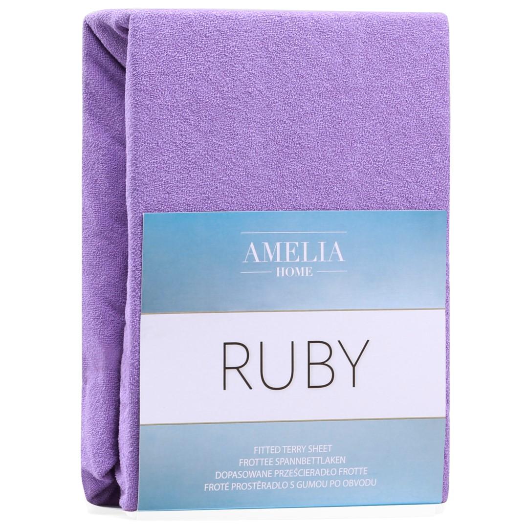 AmeliaHome RUBY faconlagen i frotté - violet, 80-90×200 cm