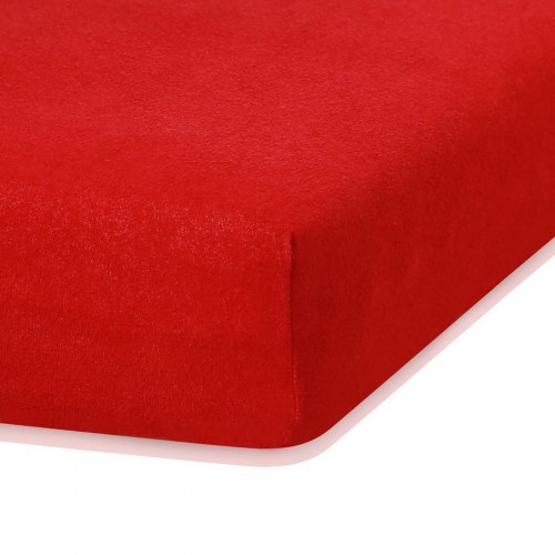 AmeliaHome RUBY faconlagen i frotté – rød, 120–140×200 cm