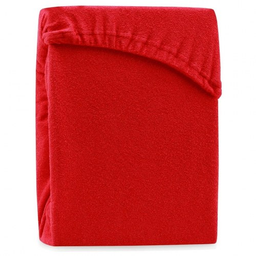 Frotté spændelagen RESTILO RUBY - rød 220-240 x 220 cm