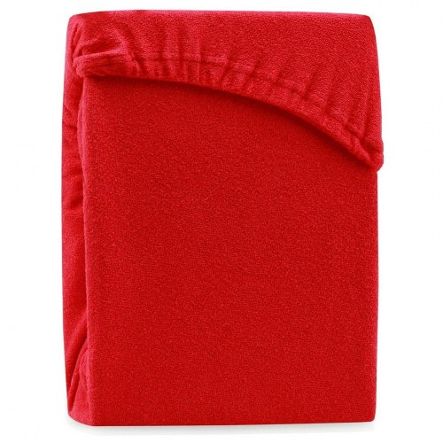 Frotté spændelagen RESTILO RUBY - rød 220-240 x 220 cm