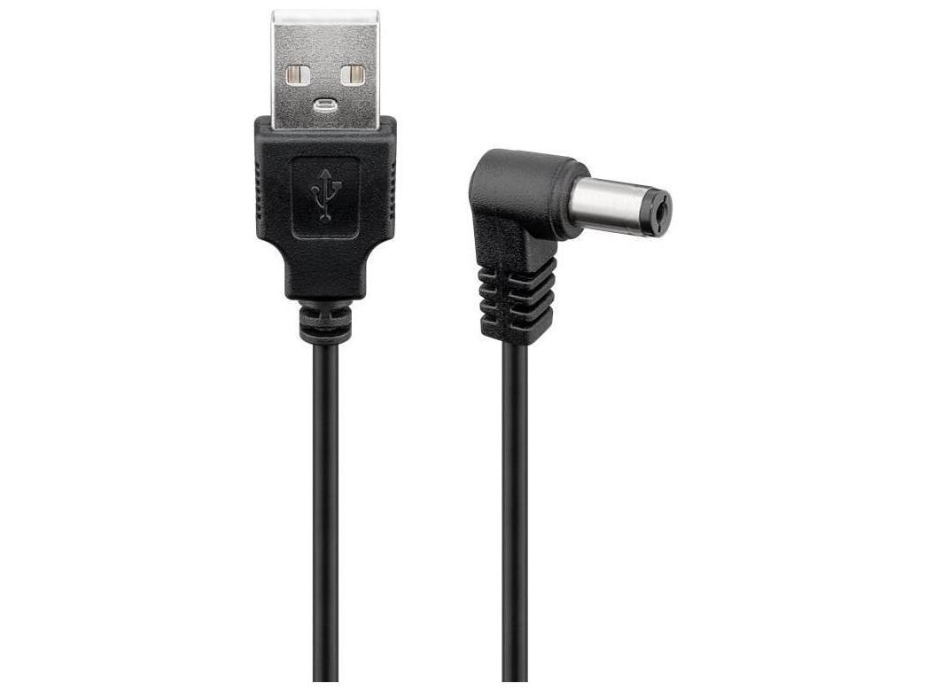 Goobay USB-A til DC strømstik 5,5 × 2,1 mm - 0,5 m - sort billede