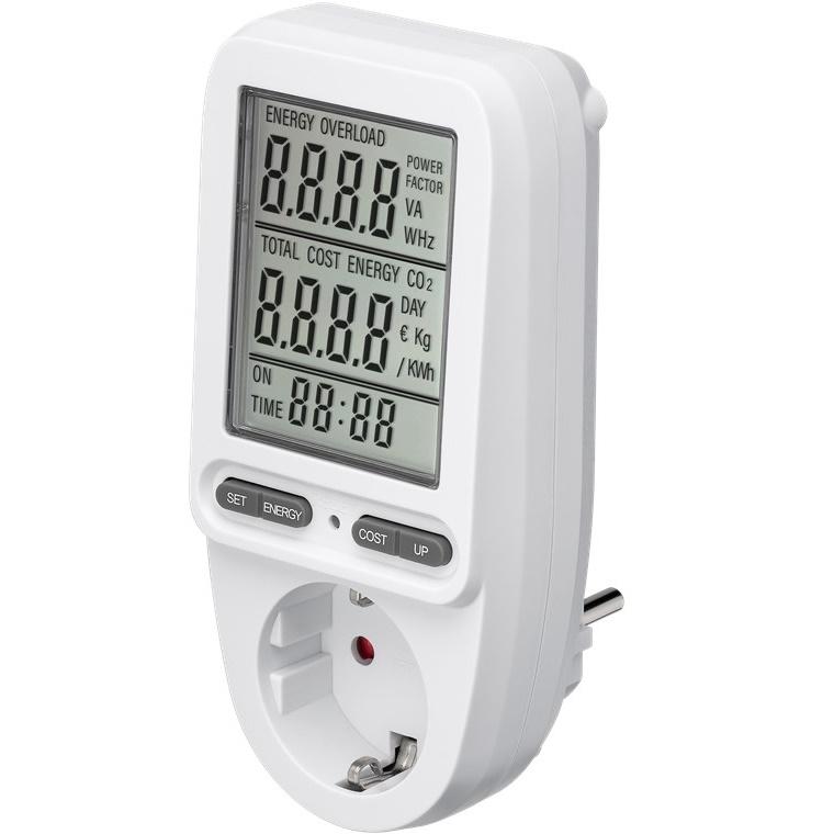 Goobay PRO digital energimåler 16 A 230 V – LCD display