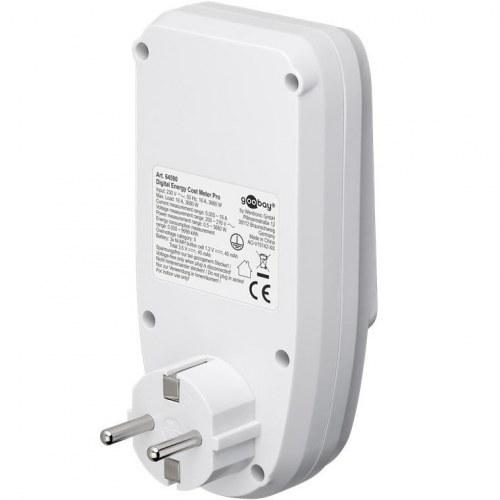 Goobay PRO digital energimåler 16 A 230 V – LCD display