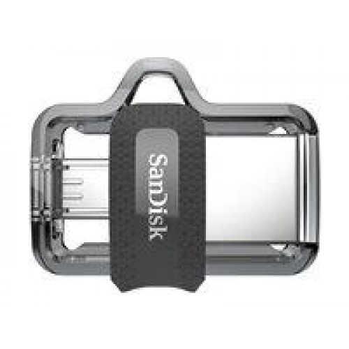 SanDisk Ultra Dual 64 GB USB 3.0 / micro USB – Sort/Sølv