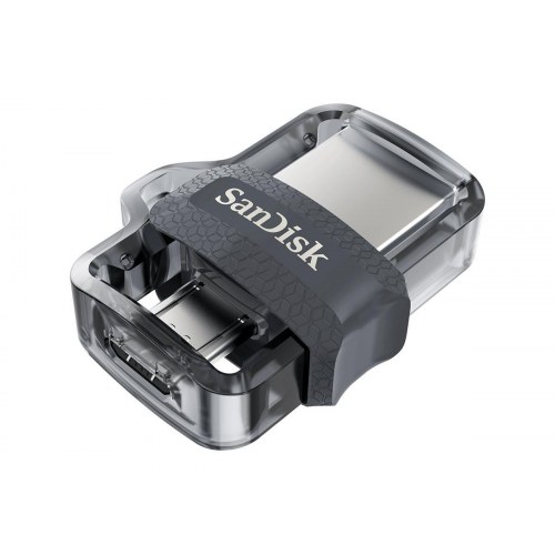 SanDisk Ultra Dual 64 GB USB 3.0 / micro USB – Sort/Sølv